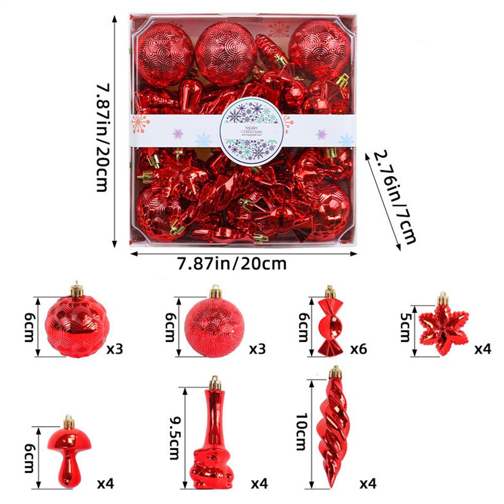 Painted Christmas Ball Kit 28 Pieces Painted Christmas Ball Pendant Kit Electroplating Design Christmas Balls Decorative 28 Pieces