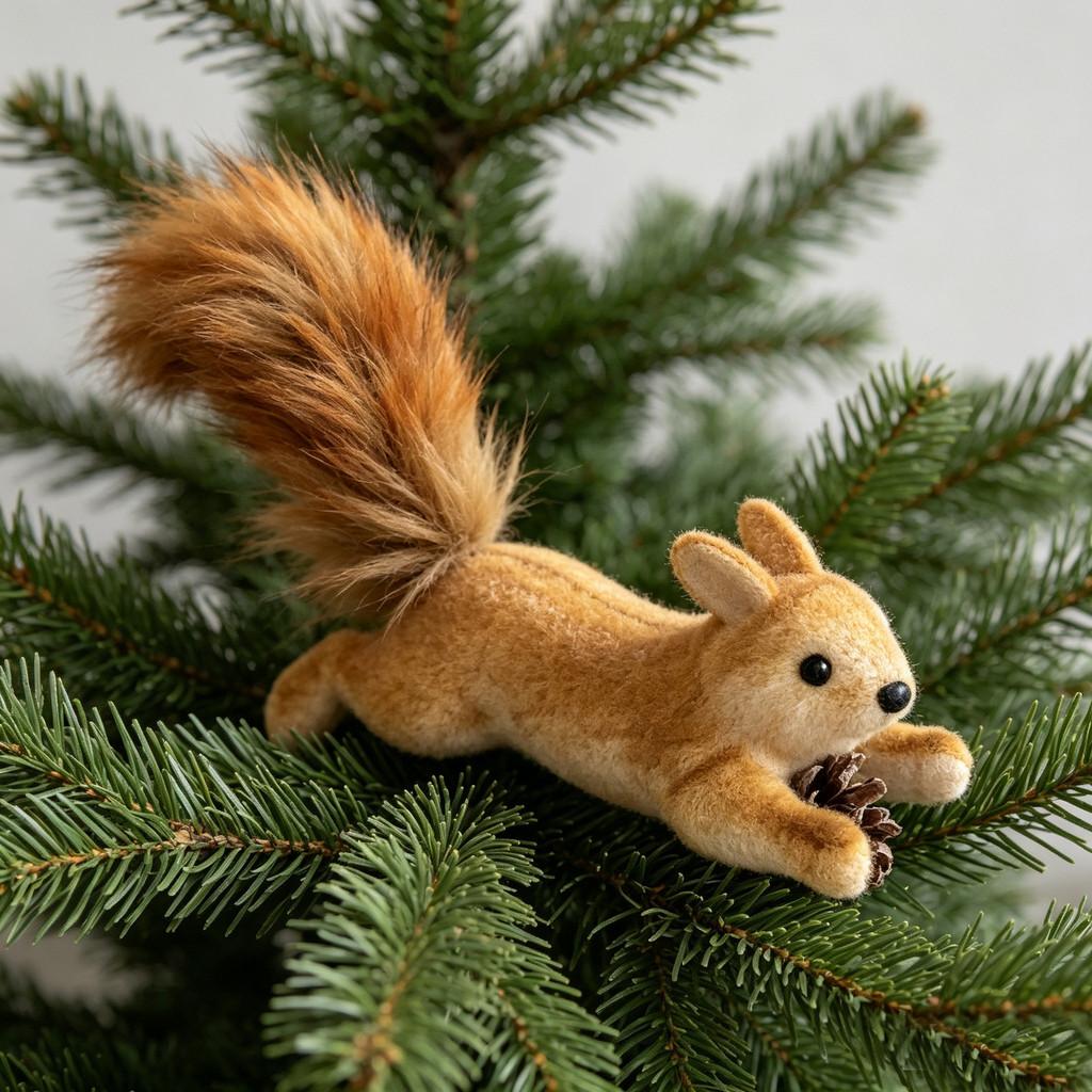 Christmas Squirrel Ornament Hanging Decoration For Tree And Holiday Decor