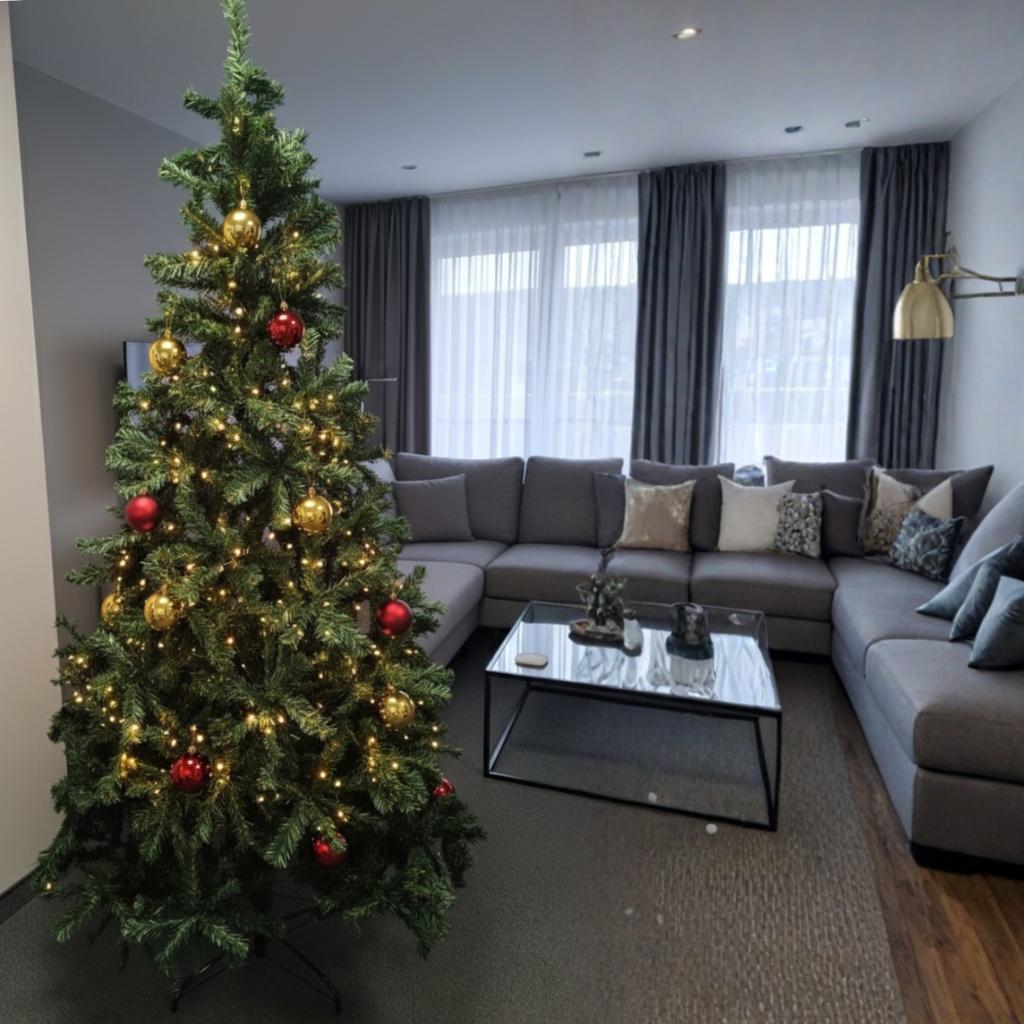 Artificial Christmas Tree Green Large 220 X 120 Spruce + Stand [Choinka4]