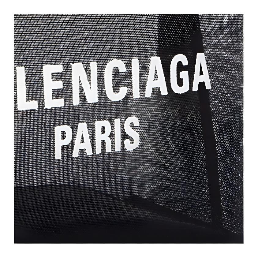 Balenciaga Small Duty Free Mesh Tote Black/White Women Tote_bags 7416032AADB1090