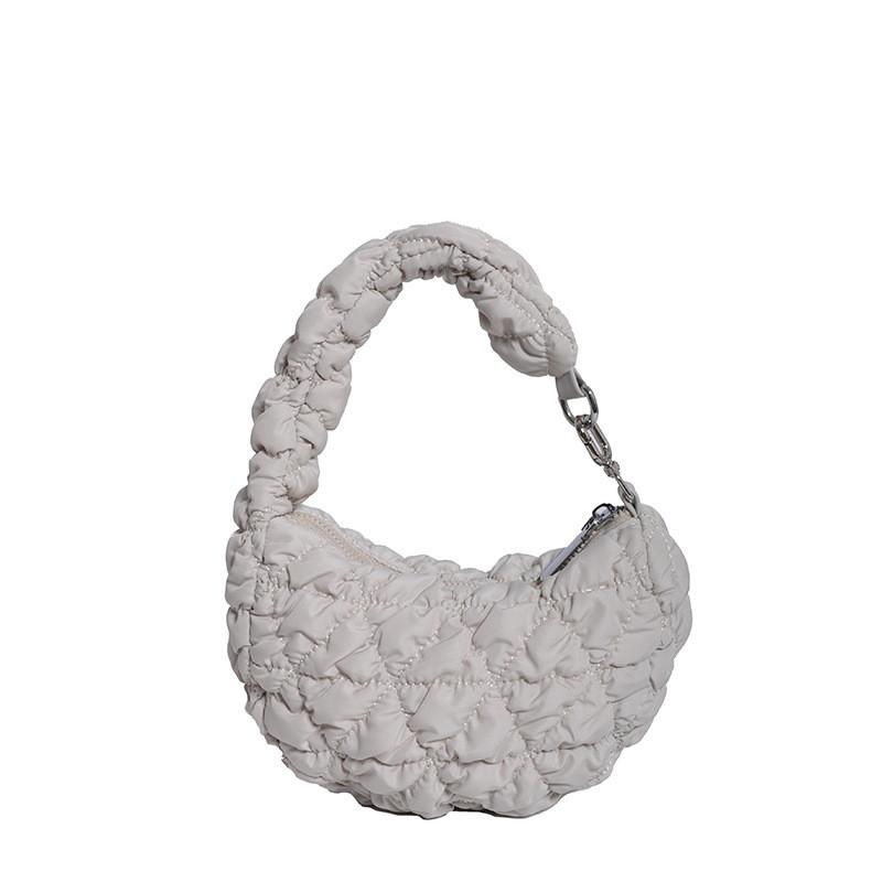 IELGY Cloud Bag Pleated Soft Down Bag Nylon Handbag