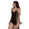 Sexy lingerie women's sexy lace pajamas test split ends uniform seduction passion nightgown A suspenders