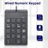 Efficient Mini Wired Numeric Keypad Ergonomic Portable USB Digital Keyboard Compact Professional Notebook Keyboard Accounting