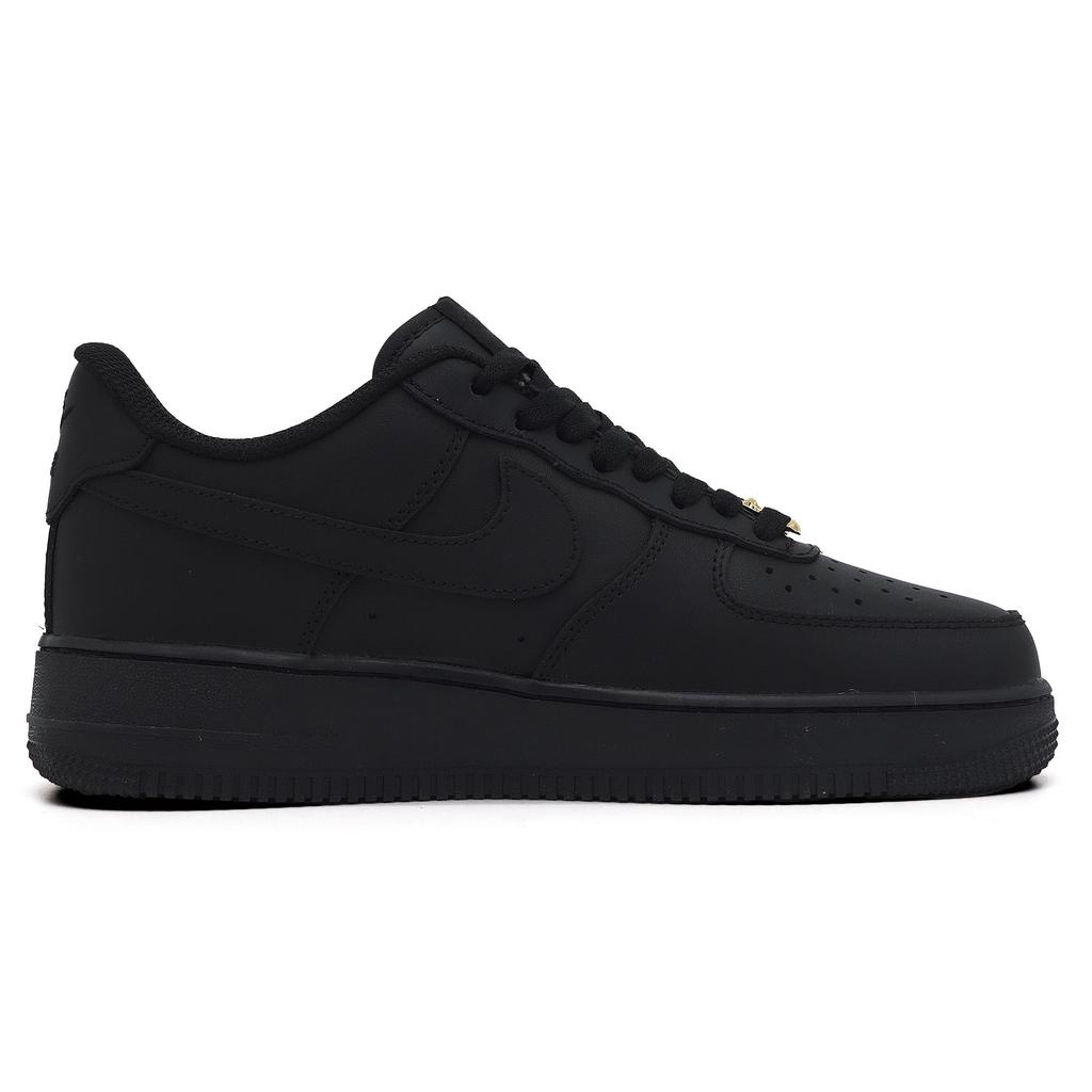 Nike Air Force 1 TNT Liquid Metal S Cushioning Slip Resistant Low Top Skateboard Shoes Unisex Black Gold CW2288-001(Team1697-TNTS)