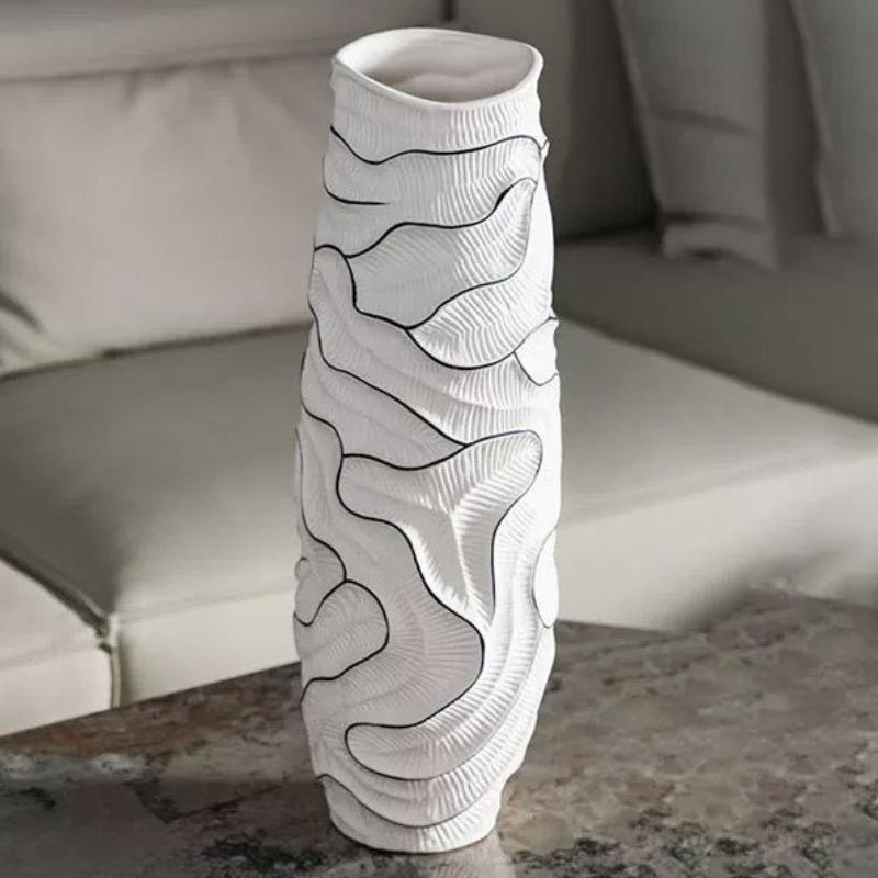 Ceramic Vases Nordic Minimalist Modern Table Vases Decorative Large Unique Flowers Container Trendy Elegant Home Decoration