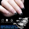240 PCS Half Nail Tips Transparent Acrylic Half-cover Nail Tips 12 Different Sizes Pressing On Nail Stickers Nail Art Tools