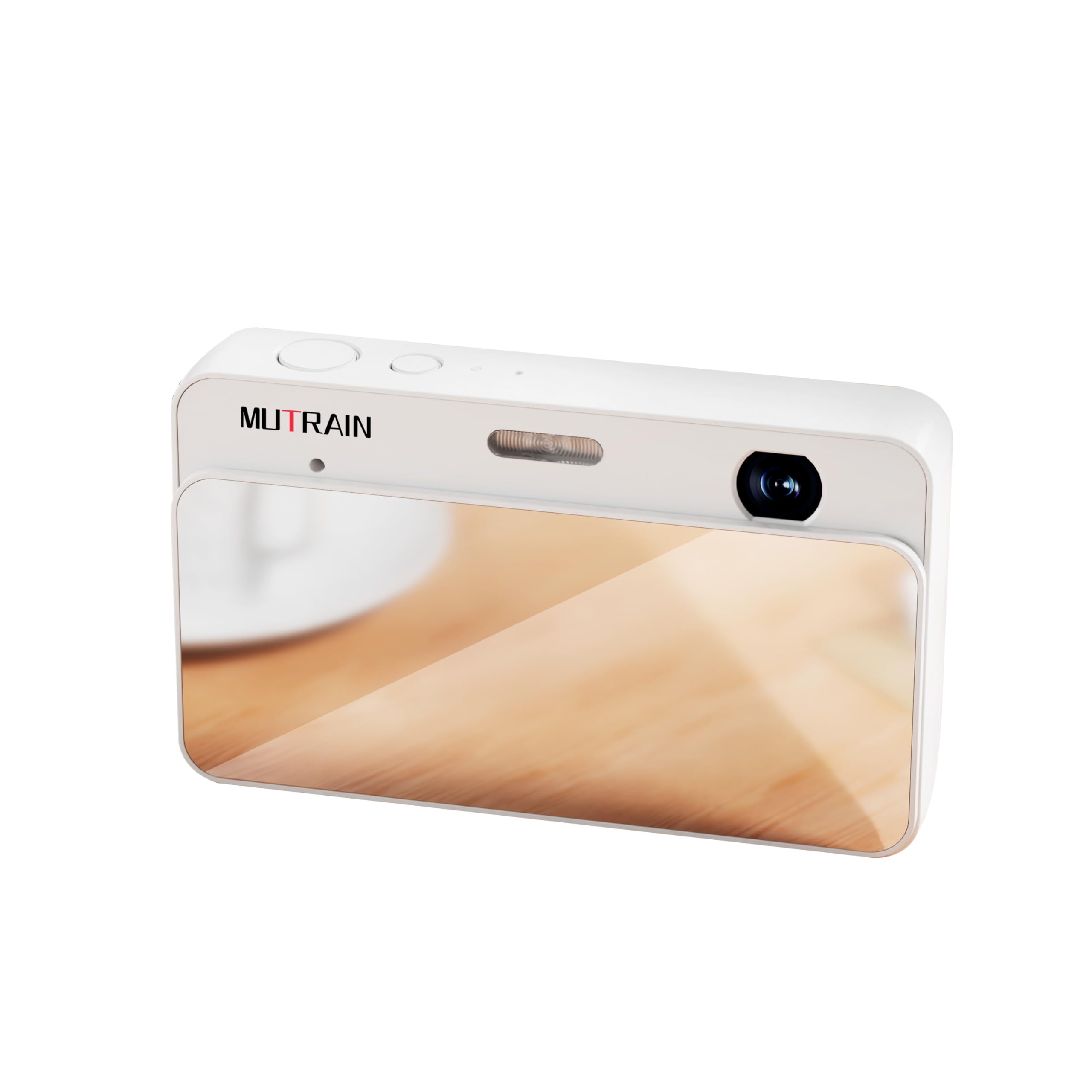 

MUTRAIN Slide Open Digital Point & Shoot Camera with Mirror 1080P Photography Practice White X10 32G...