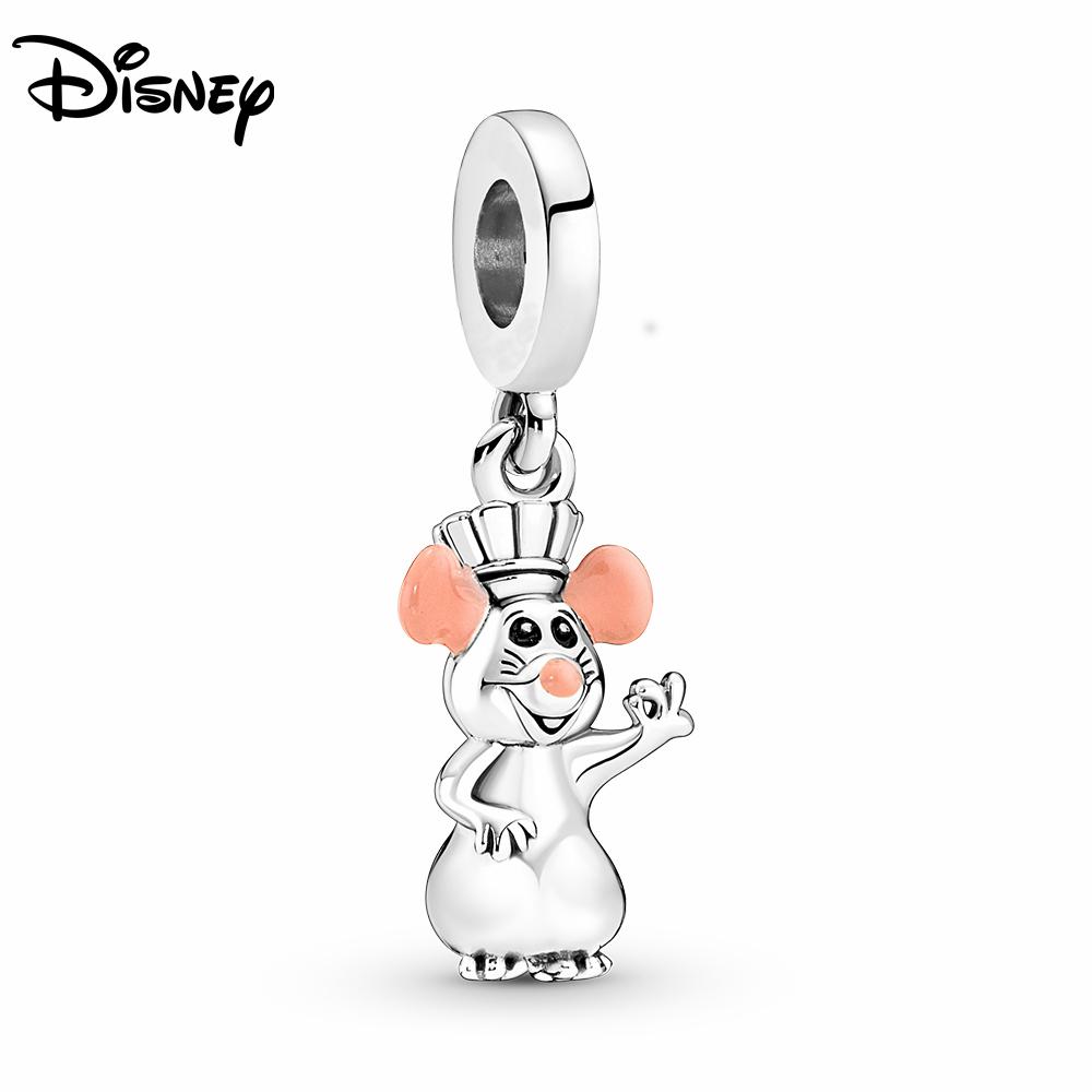 Disney 925 Silver Red Spider Ratatouille Charms Bead Earrings Bracelet Fit Original Bracelets DIY Birthday Jewelry Gift
