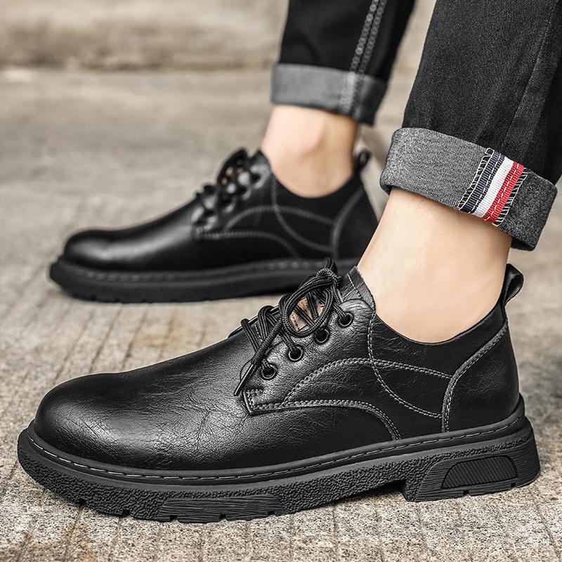 Handmade High Quality Genuine Leather Casual Shoes for Men Lace Up Outdoor Oxford Jogging Shoes Men Outdoor Daily Commute Shoes