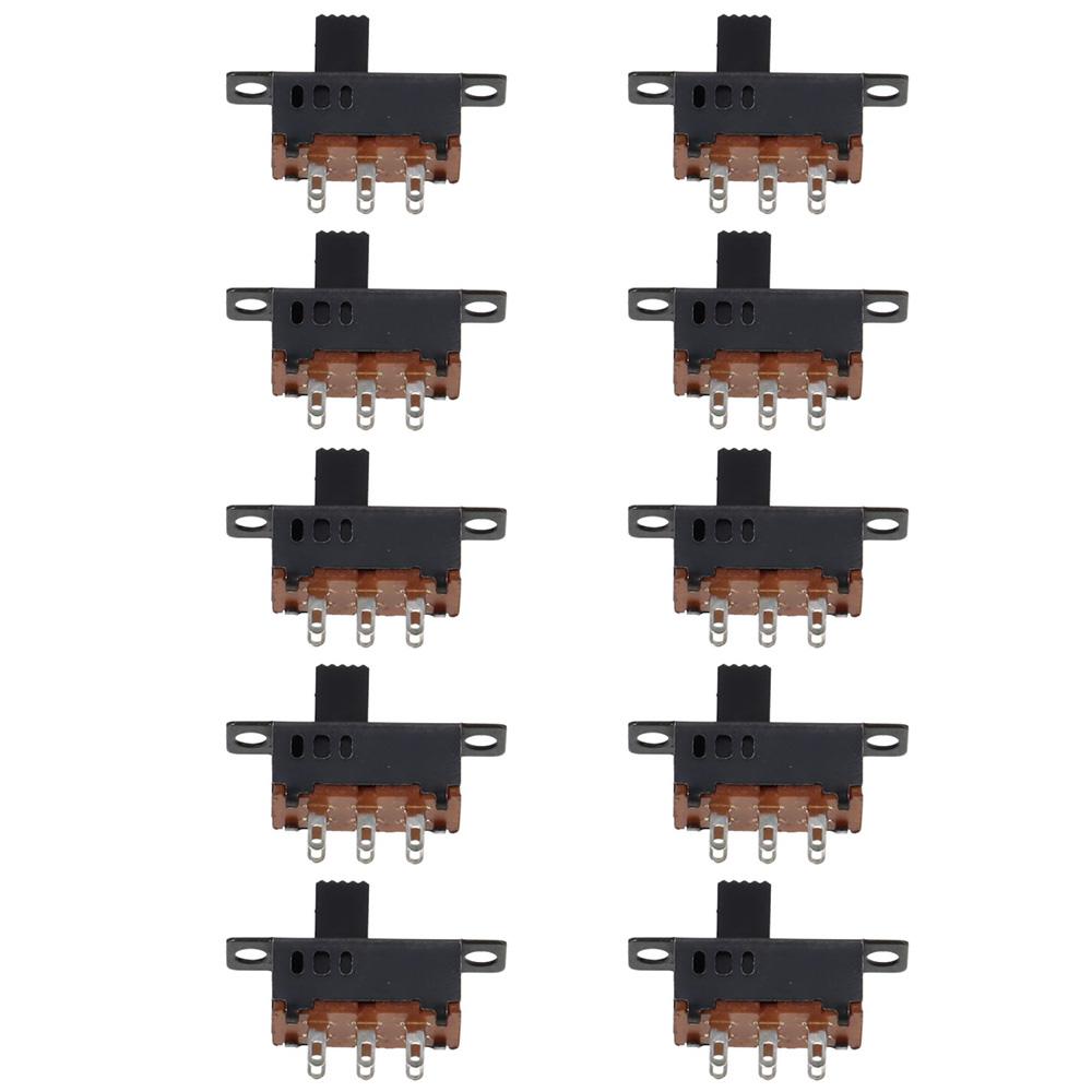 10pcs 6 Pin 3 Position Micro Mini Toggle Switch SS-23D32G6 Panel Mount Slide Switches 6mm 50V 0.5A Vertical Latching