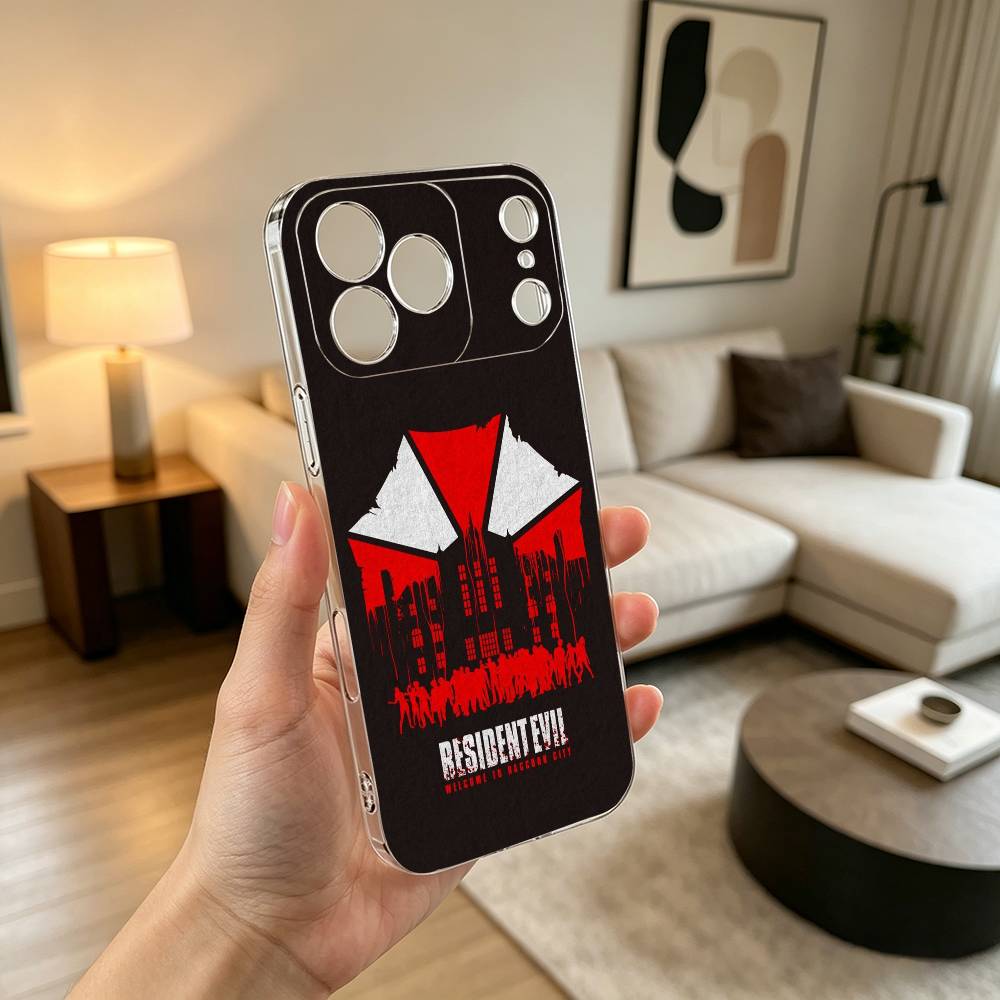 GAME R-Resident Evil Phone Case For iPhone 17 16 15 14 13 12 11 Mini Pro Max Plus Transparent Cover