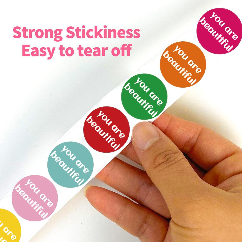 500PCS You Are Beautiful Roll Stickers Harajuku Notebook Laptop Skateboard Colorful Living Room Coffee Art Picture Phone Sticker