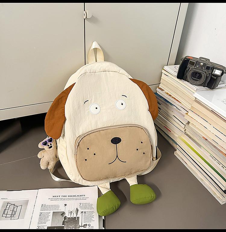 Cartoon Dog Backpack With Nylon For School Travel And Daily Use