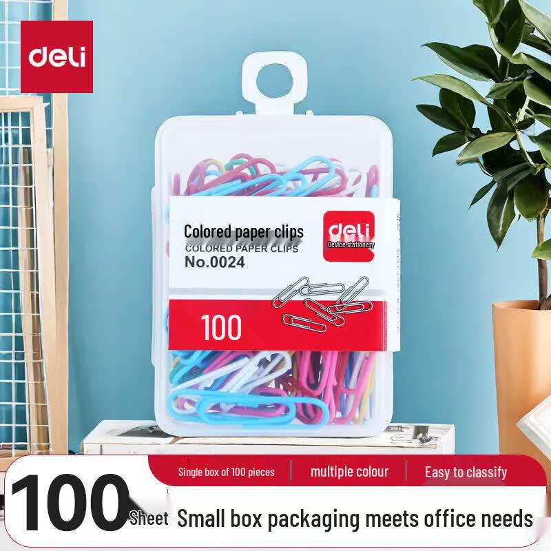 Deli Colorful Paper Clips