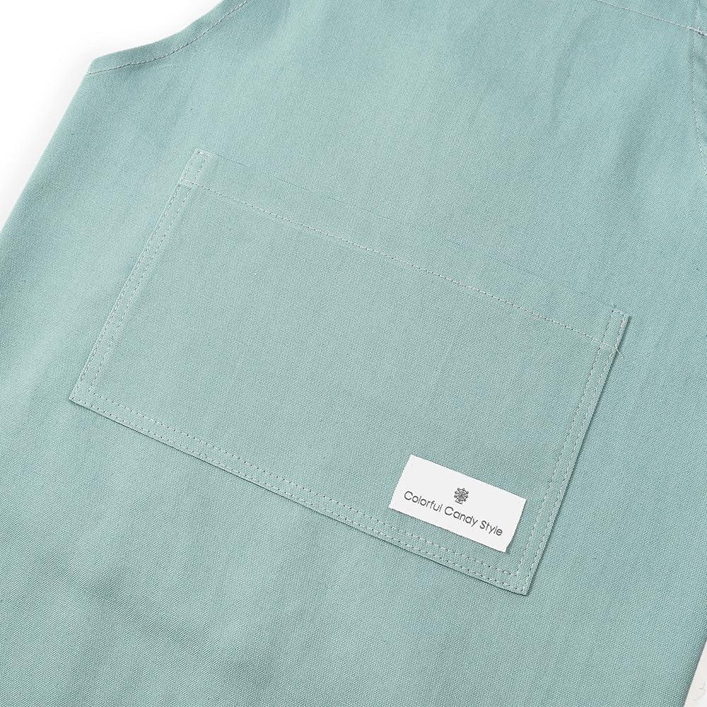 COLORFUL CANDY STYLE Back Cross Apron Dull Plain Dull Turquoise Boys Just Put It On Children's (100-120cm) Children's N7909410-NVL