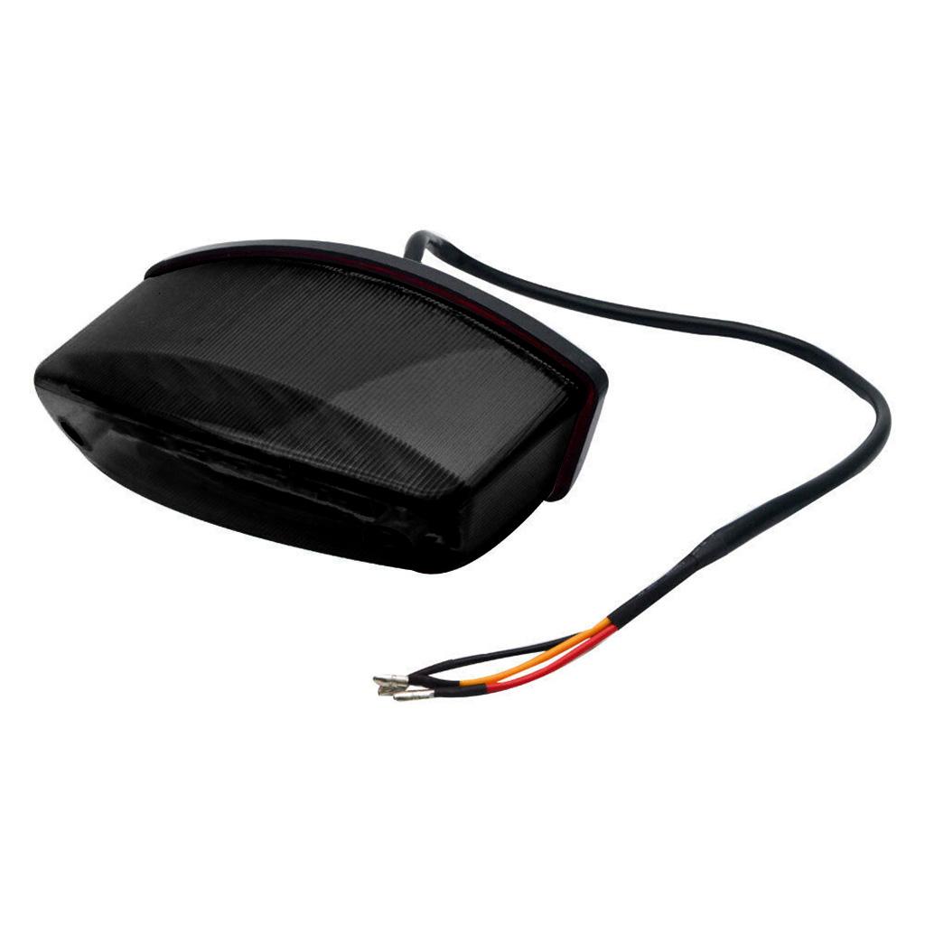 

Универсальный 12V Мотоциклетный Фонарь Подсветки Номерного Знака Красный Задний Стоп-сигнал 3 Провода чёрный