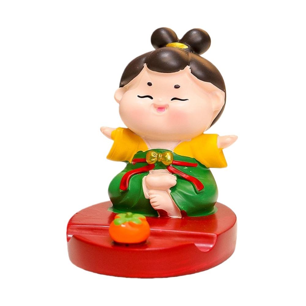 Resin Chinese New Year Ornaments Chinese New Year Style Mobile Phone Stand Home Party Decor