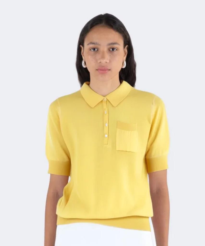 Jonseumedeulli Jenny Classic Polo Shirt Sea Island Cotton Knit Heritage 4 Colors
