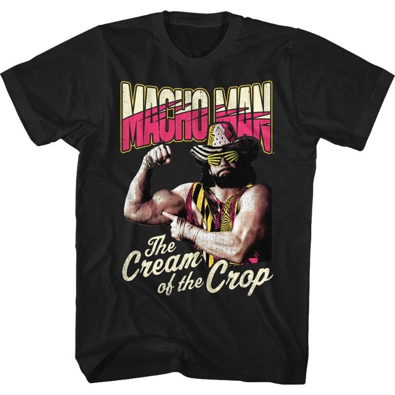 Macho Man Randy Savage Retro Neon Graphic T-Shirt Men Women 80s Wrestling Fan Print Casual Streetwear Tee