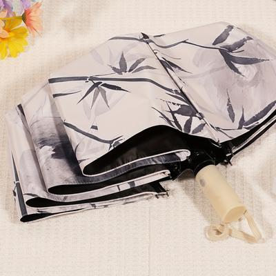 Umbrelă automată Umbrelă mare anti UV Umbrelă de soare cu aspect înalt Umbrelă de bambus cu cerneală îndrăzneață