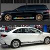 2PCS Car Door Side Stripes Stickers Racing Sport Vinyl Decals Self-adhesive Car Body Styling Decoration Stickers Accessories