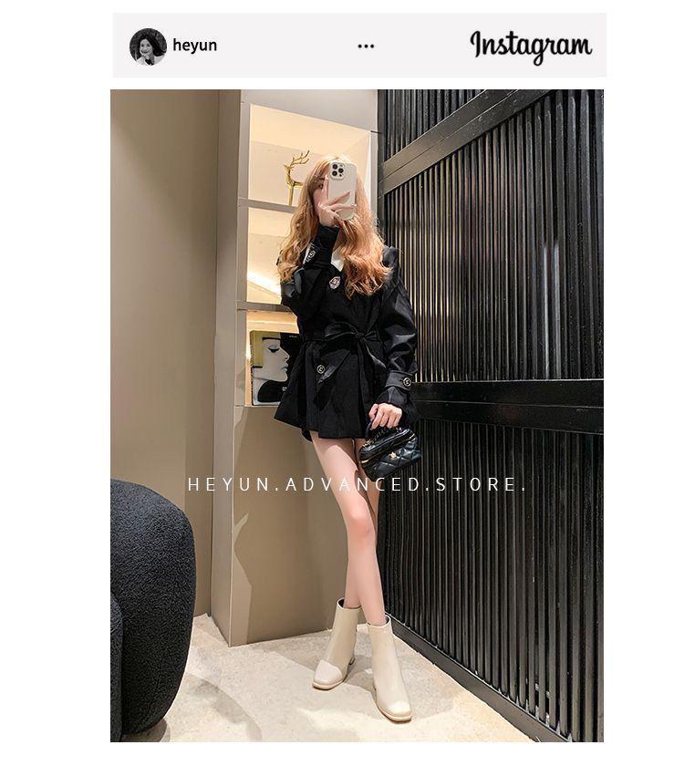 Bottines à talons carrés pour femmes - 2025 Peluche chaude française, Antidérapantes, Rehaussantes, Affinantes Style Martin pour Automne/Hiver