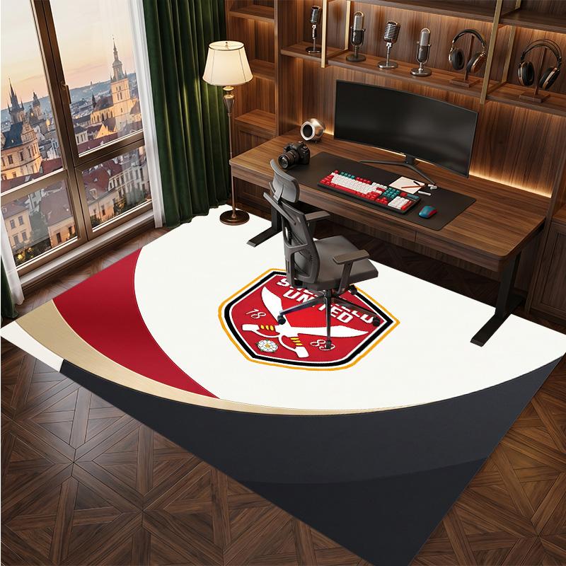 Sheffield United Football Print Crystal Velvet Rug, Comfortable Water Absorbent Non Slip Indoor Floor Carpet
