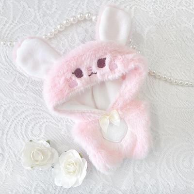 Embroidered Plush Animal Kigurumi for 10cm Plush Toys, Pink Rabbit, G.triger, Nuikatsu [Product]