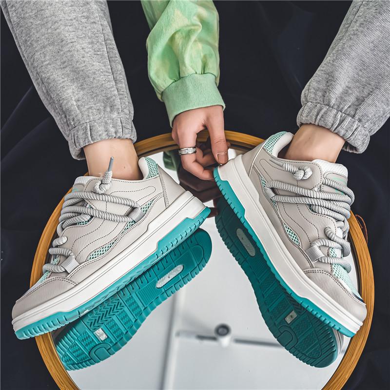 Herrenschuhe 2024 neuer Frühlingstrend sportlich lässig vielseitige Board-Schuhe Jugend Mesh atmungsaktiv rutschfest Brotschuhe