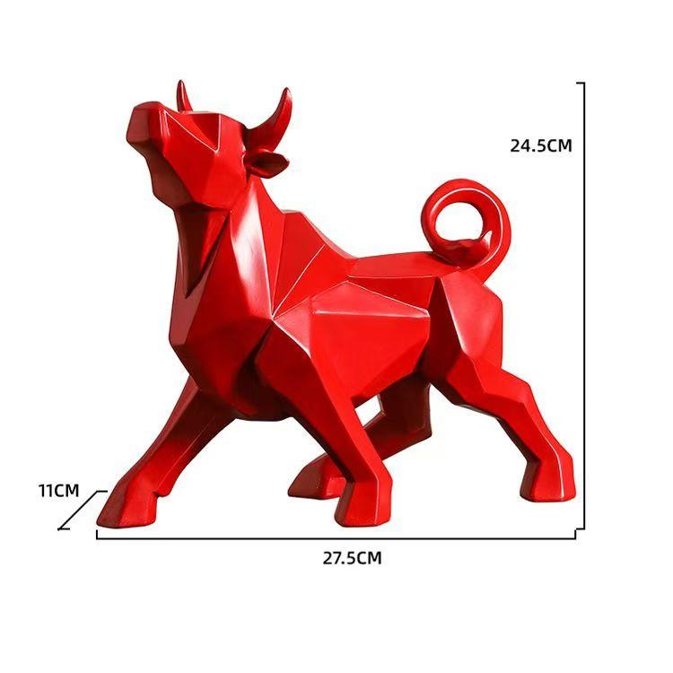 Nordic Modern Simple Resin Bull Ornaments Creative Home Decoration Crafts Indoor Study Office Cow Statue Animal Figurine