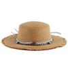 New Women's Flat Top Hat Fringed Edge Design Dome Visor Hat