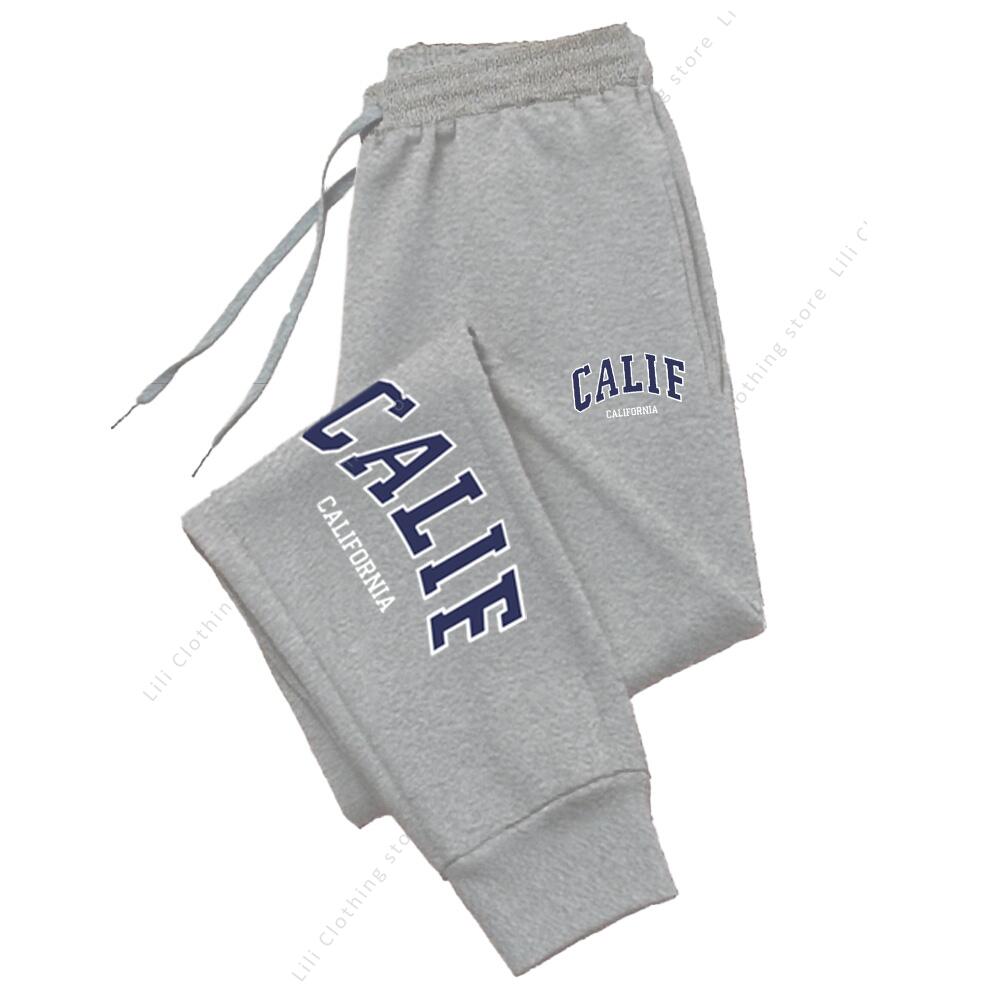 Women s Pants High Quality Trousers Autumn Winter CALIF Letter Print Casual Sports Sweatpants Outdoor Running Jogger Pants S
