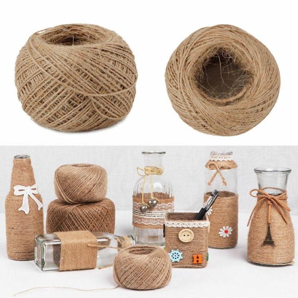 Hand-woven Jute Twine 100M/Roll Binding Rope  For Handmade Craft Baking Decoration Packing Gift Box