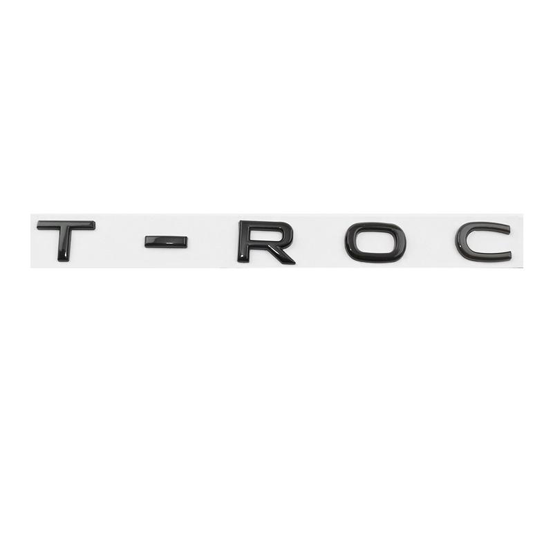 AAZR1 Car Metal Trunk Letters Words Logo Badge Emblem Decals Sticker For Volkswagen VW T-ROC 2020 2021 2022 2023 Styling Accessories