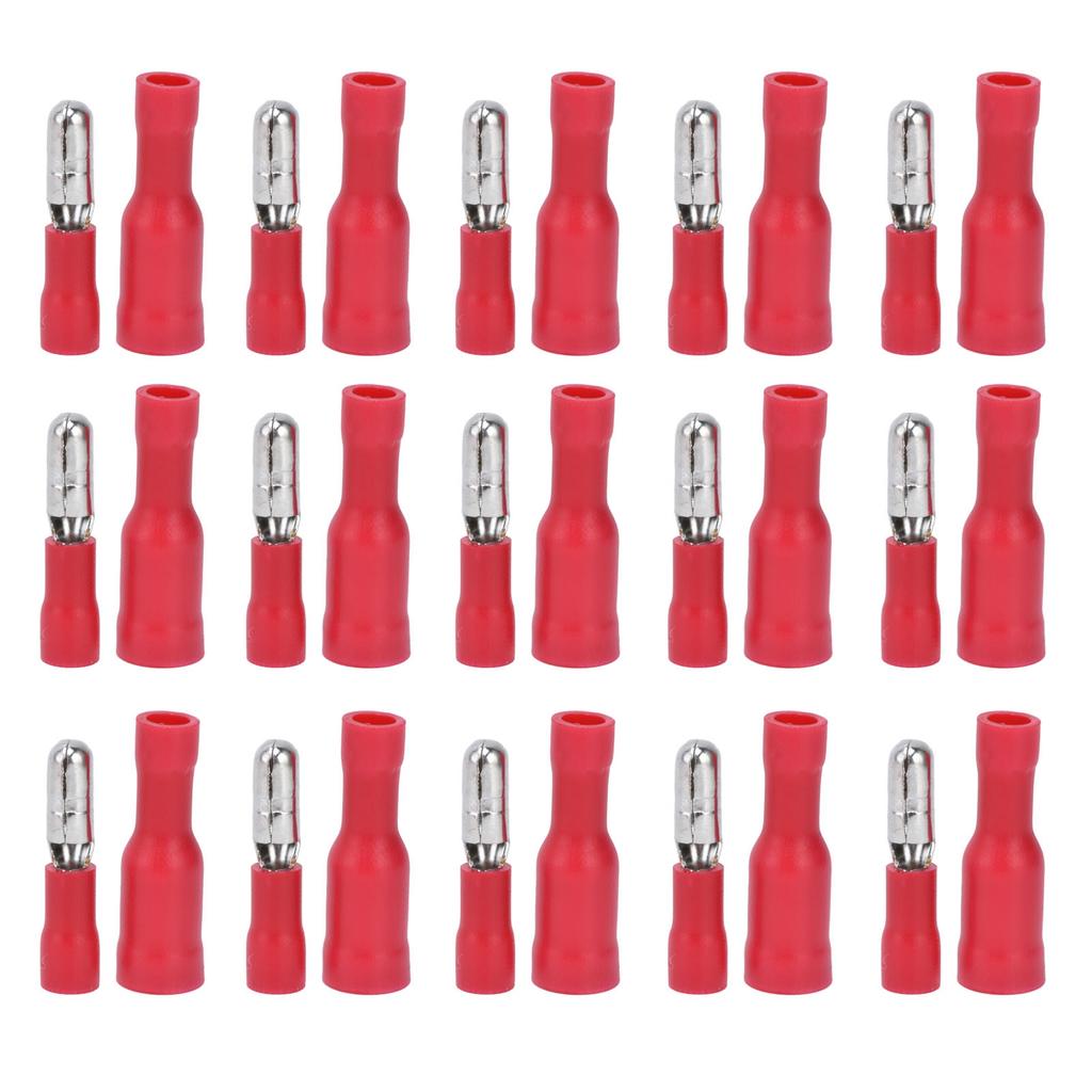 50 Pairs Insulated Wire Terminals Male Female Quick Crimp Butt Connectors for 22‑16 AWG