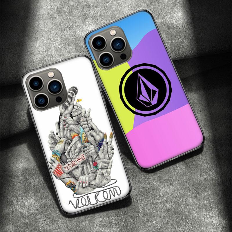 Volcom Logo Phone Case For Apple Iphone 16 15 Plus 13 12 Mini 16E 11 14 Pro Max X XS XR 8 7 SE 2020 Cover Shell Coque Silicone T