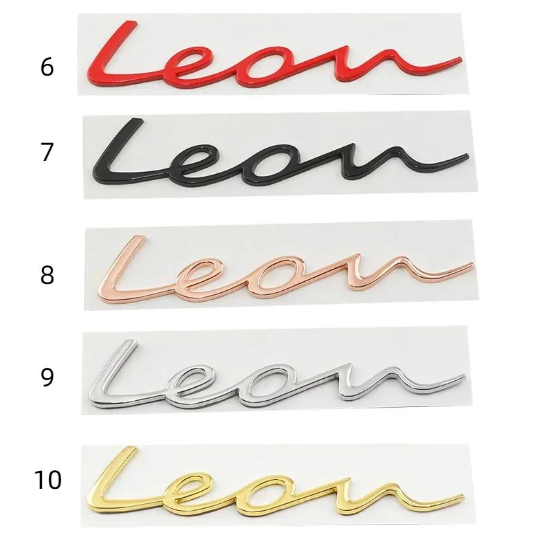 Car 3D Metal Trunk Words Letters Logo Decals Emblem Badge Sticker For Leon MK1 MK2 MK3 MK4 MK5 MK6 FR Styling Accessories