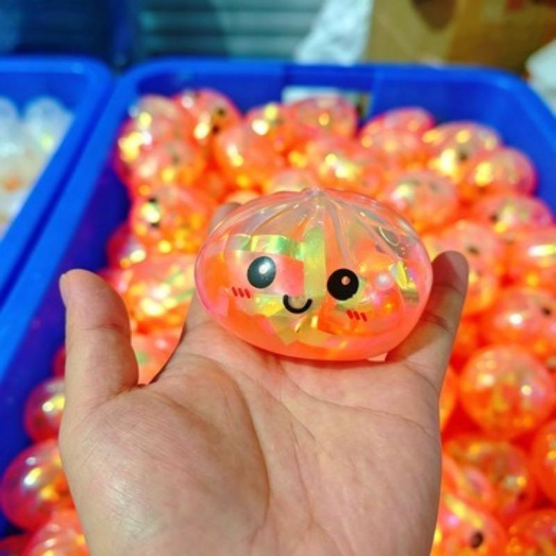 Colorful Ribbon Buns - A Fun and Colorful Shiny Style Baking Toy for Stress Relief and Venting. Transparent Coloration.