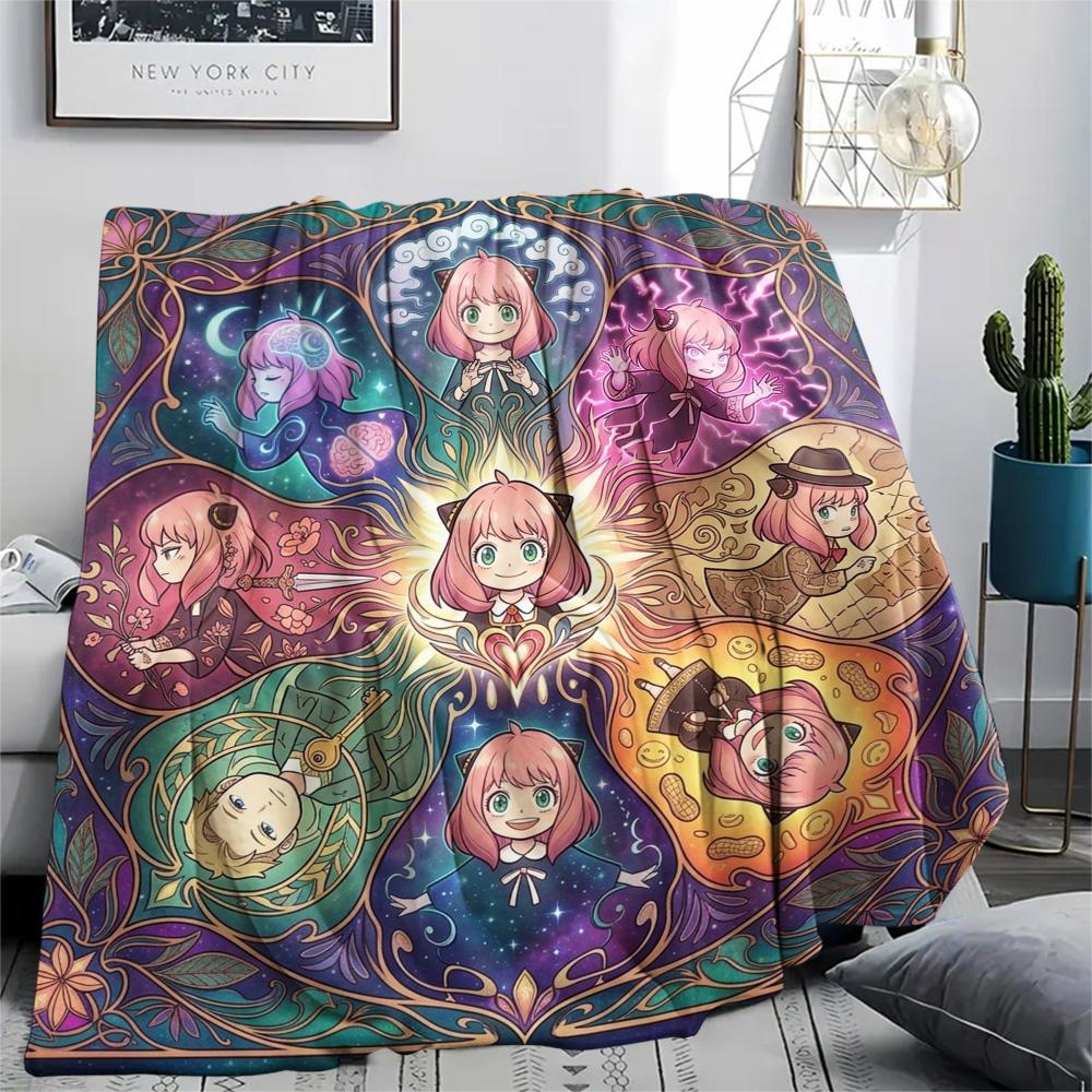 

Anya Forger Print Flannel Blanket, Ultra Soft High Quality All Seasons Warm Throw, Home Decor Cozy Blanket, Perfect Christmas Gift 80cm x 120cm