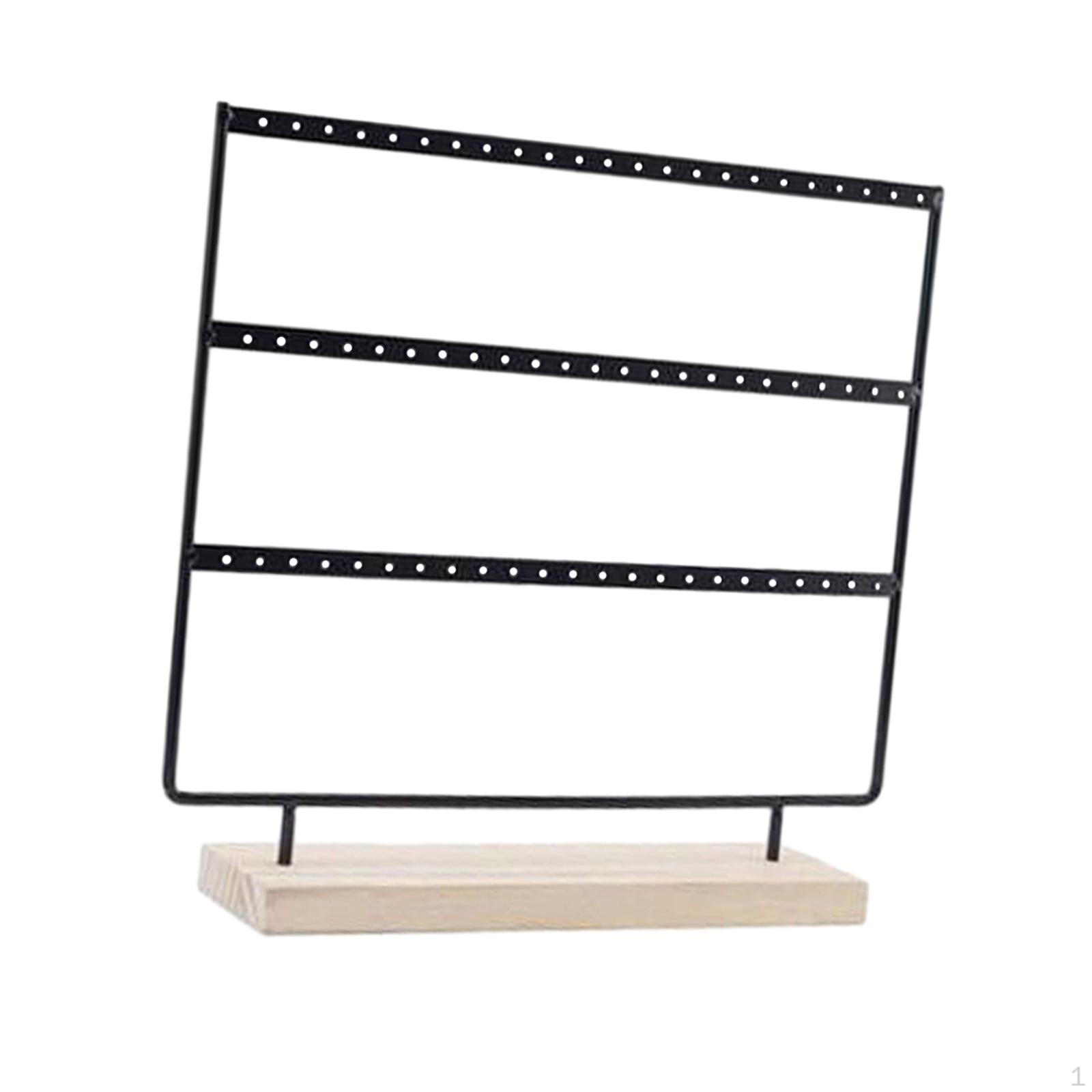 

Органайзер для сережек, держатель для заклепок с отверстиями для женщин и девочек, подарочная стойка для ювелирных изделий чёрный