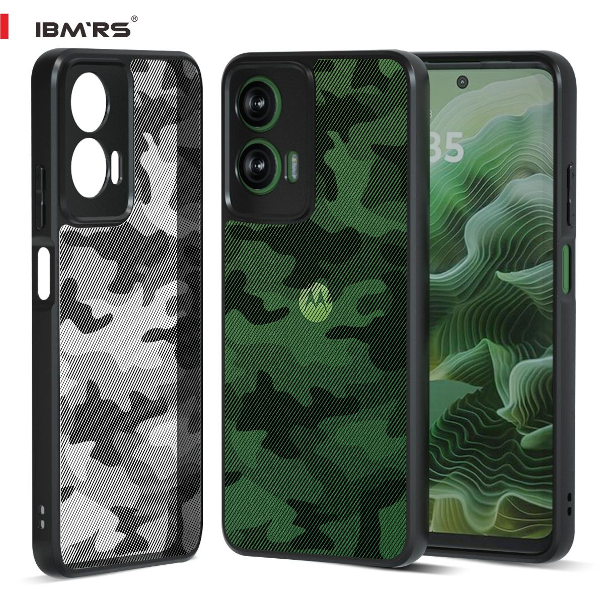 

(Comes with wrist strap)IBMRS Designed for Motorola Moto G35 Case, camo Clear transparent phone protection shell