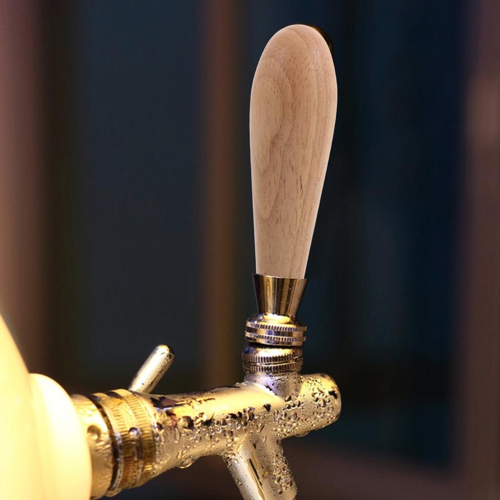 Wooden Beer Tap Handle Rustic Classic Solid Wood Keg Replacement Knob for Draft Beer Faucet Faucet Handle Keg Taps Handles