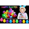 Paquete de 28 Anillos LED de Gelatina con Forma de Huevo de Pascua para Favores de Fiesta de Cumpleaños para Niños, Premios, Juguetes Intermitentes, Niños