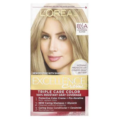 L'Oréal, Excellence Cream, Triple Care Color, 8 1/2A Champagne Blonde, 1 aplikacja