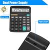 Calculator, TSV Function Desktop Calculator With 12 Digit Large LCD Display, Solar And Battery Power, Sensitive Button, Handheld Basic Calculator