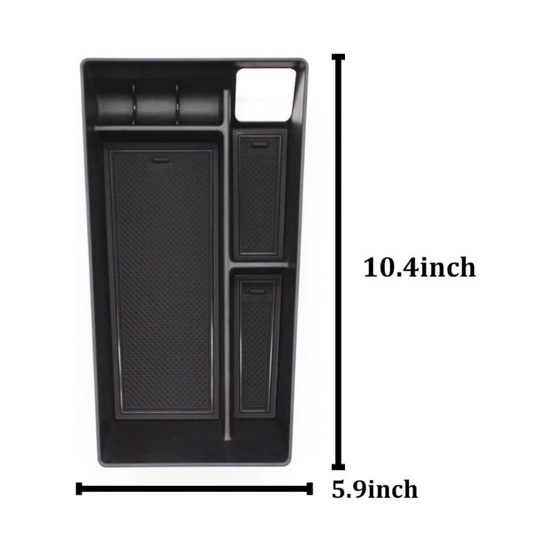 Premium ABS  Center Console Tray For Ford Mustang Mach-E -2024 Durable Anti-Slip Armrest Storage Box Car Accessories