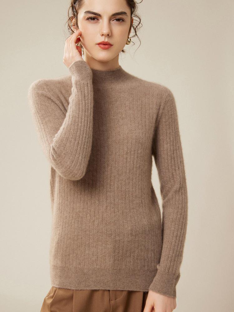 Women's Pure Cashmere Slim Fit Winter Pullover Sweater