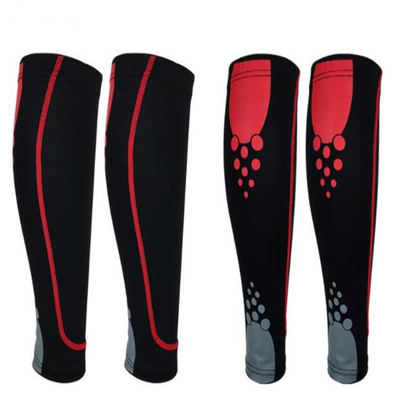 

Унісекс Спортивний захист ніг Дихаючий компресійний рукав Біг Футбол Баскетбол Теплі шкарпетки до коліна Black - red line XL
