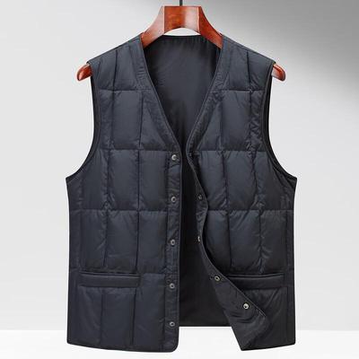 Xue Zhong Fei Men's Lightweight V-Neck Down Vest