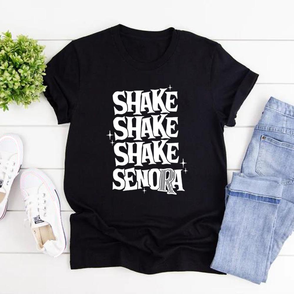 Shake Shake Shake Senora Halloween T-Shirt Halloween Movie Tshirt Funny Unisex T-shirts Casual Short Sleeve Graphic T Shirts